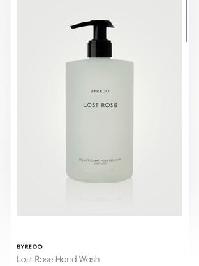 Byredo Lost Rose Hand Wash - Frosted Pale Seafoam with Black Pump